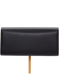 schwarze Leder Clutch von Saint Laurent