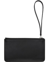 schwarze Leder Clutch von Versace