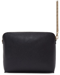 schwarze Leder Clutch von Versace