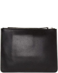 schwarze Leder Clutch von Hood by Air