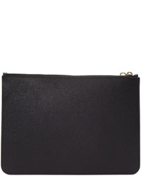 schwarze Leder Clutch von Alexander McQueen