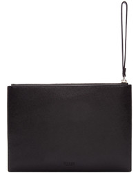 schwarze Leder Clutch von Versus