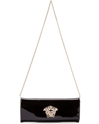 schwarze Leder Clutch von Versace