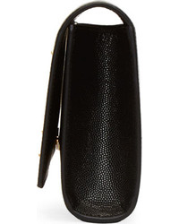 schwarze Leder Clutch von Saint Laurent