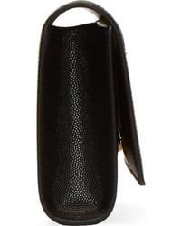 schwarze Leder Clutch von Saint Laurent