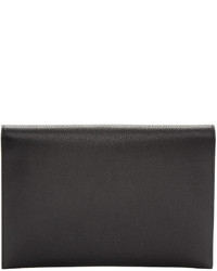 schwarze Leder Clutch von Alexander McQueen