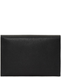 schwarze Leder Clutch von Alexander McQueen