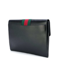 schwarze Leder Clutch von Gucci