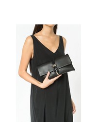 schwarze Leder Clutch von Bulaggi