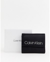 schwarze Leder Clutch von Calvin Klein