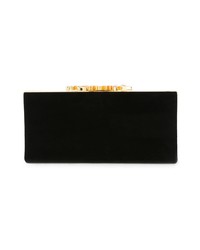 schwarze Leder Clutch von Jimmy Choo