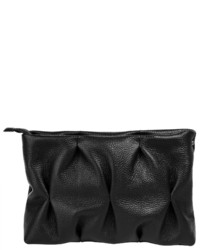 schwarze Leder Clutch von CLUTY