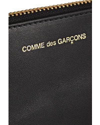 schwarze Leder Clutch von Comme des Garcons