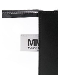 schwarze Leder Clutch von MM6 MAISON MARGIELA