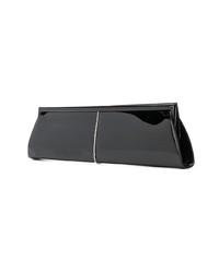 schwarze Leder Clutch von Alessandra Rich