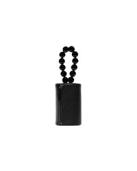 schwarze Leder Clutch von Building Block