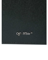 schwarze Leder Clutch von Off-White