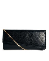 schwarze Leder Clutch von Dune