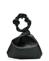 schwarze Leder Clutch von Elena Ghisellini