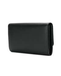 schwarze Leder Clutch von Versace