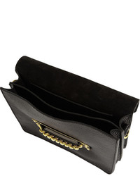 schwarze Leder Clutch von Sophie Hulme