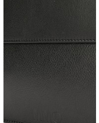 schwarze Leder Clutch von MM6 MAISON MARGIELA