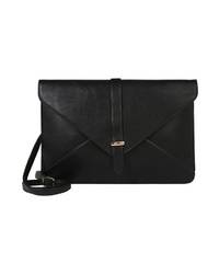 schwarze Leder Clutch von er piu