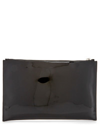 schwarze Leder Clutch von Rochas