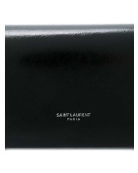 schwarze Leder Clutch von Saint Laurent