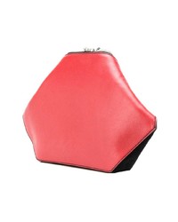 schwarze Leder Clutch von Alexander McQueen