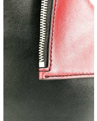 schwarze Leder Clutch von Alexander McQueen