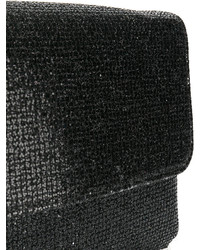 schwarze Leder Clutch von Casadei