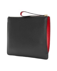 schwarze Leder Clutch von Salvatore Ferragamo