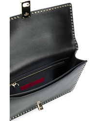 schwarze Leder Clutch von Valentino