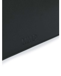 schwarze Leder Clutch von MM6 MAISON MARGIELA