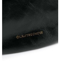 schwarze Leder Clutch von L'Autre Chose