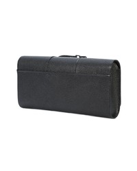 schwarze Leder Clutch von Perrin Paris