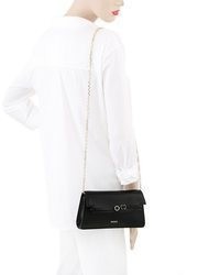 schwarze Leder Clutch von Hugo