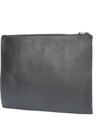 schwarze Leder Clutch von OSKLEN