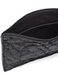 schwarze Leder Clutch von OSKLEN