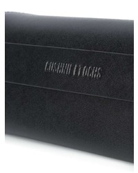 schwarze Leder Clutch von Cushnie