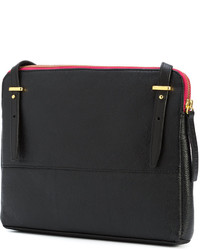 schwarze Leder Clutch von Lizzie Fortunato