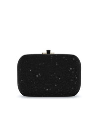 schwarze Leder Clutch von Judith Leiber Couture