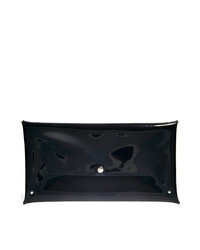 schwarze Leder Clutch von Klear Klutch