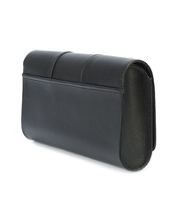 schwarze Leder Clutch von Perrin Paris