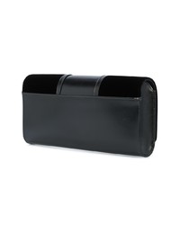 schwarze Leder Clutch von Perrin Paris