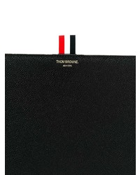 schwarze Leder Clutch von Thom Browne