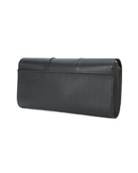 schwarze Leder Clutch von Perrin Paris