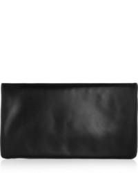 schwarze Leder Clutch von Saint Laurent