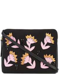 schwarze Leder Clutch von Lizzie Fortunato